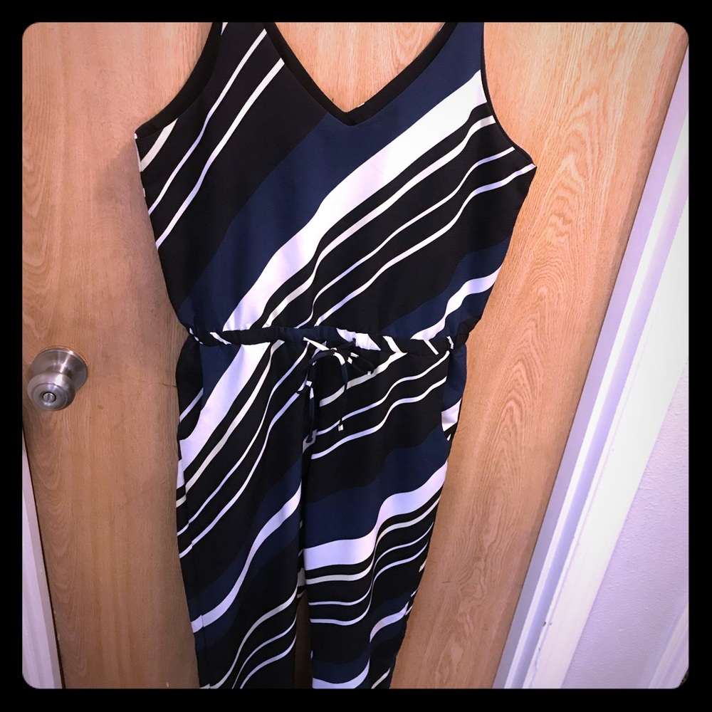 Topshop Striped Jumpsuit Size US 8 - Picture 1 of 6